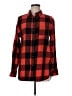 Old Navy 100% Cotton Plaid Red Long Sleeve Button-Down Shirt Size M - photo 1