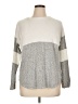 Alya Color Block Gray Pullover Sweater Size XL - photo 1