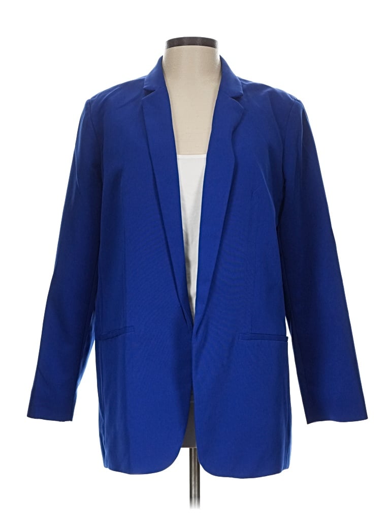 Pre-owned Express Blazer Jacket In Blue