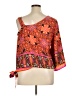 Chico's 100% Polyester Orange 3/4 Sleeve Blouse Size XL (3) - photo 2