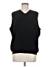 Halogen 100% Cotton Solid Black Vest Size M - photo 1