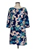 Bebop 100% Polyester Print Blue Casual Dress Size M - photo 1