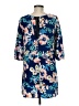 Bebop 100% Polyester Print Blue Casual Dress Size M - photo 2