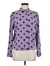 Monki 100% Viscose Polka Dots Purple Long Sleeve Blouse Size M - photo 1