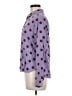 Monki 100% Viscose Polka Dots Purple Long Sleeve Blouse Size M - photo 5