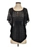Moth 100% Cotton Black Short Sleeve Top Size S - photo 1
