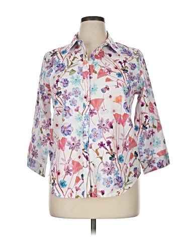 Coldwater Creek 3/4 Sleeve Button-Down Shirt (view 1)
