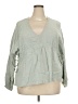 True Craft 100% Cotton Green 3/4 Sleeve Blouse Size 3X - photo 1