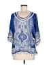 Beginning Boutique Blue 3/4 Sleeve Blouse Size Med - Lg - photo 1