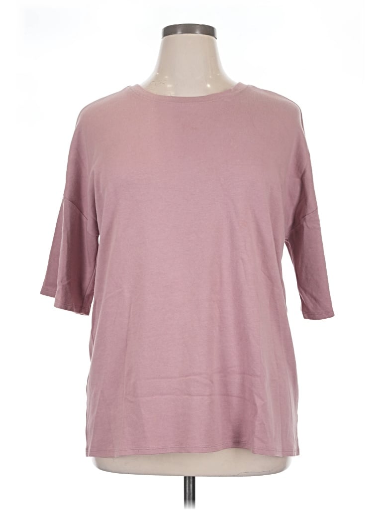 Pre-owned Zenana 3/4 Sleeve T-shirt In Pink