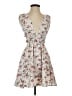 Shein 100% Polyester Floral White Cocktail Dress Size S - photo 1