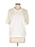 Lafayette 148 New York Chevron-herringbone Ivory Pullover Sweater Size Med S - photo 1