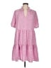 CeCe Polka Dots Pink Casual Dress Size L - photo 1