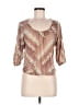 American Rag Cie 100% Polyester Tan 3/4 Sleeve Blouse Size M - photo 1