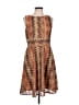 Gabby Skye 100% Polyester Argyle Brown Cocktail Dress Size 12 - photo 1