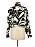 Magaschoni 100% Linen Print Black Long Sleeve Blouse Size M - photo 2