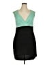 En Focus Studio Color Block Green Cocktail Dress Size 16 - photo 1