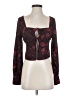 Leith 100% Polyester Burgundy Long Sleeve Blouse Size XS - photo 1