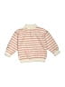 Mori 100% Cotton Stripes Orange Pullover Sweater Size 9-12 mo - photo 2