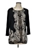 JM Collection Black 3/4 Sleeve Top Size L - photo 1