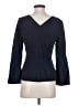 Etcetera Blue Long Sleeve Top Size 4 - photo 2