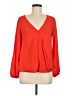 Lush Orange Long Sleeve Blouse Size M - photo 1