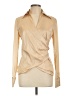 St. John Metallic Tan Long Sleeve Blouse Size 10 - photo 1