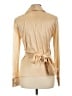 St. John Metallic Tan Long Sleeve Blouse Size 10 - photo 2