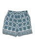 Boden 100% Linen Paisley Teal Shorts Size 2 - photo 2