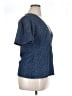 MICHAEL Michael Kors Blue Short Sleeve Blouse Size XL - photo 4