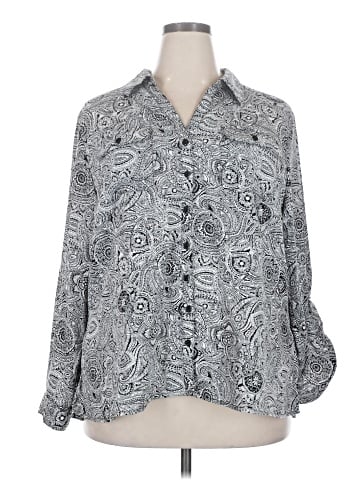 NY Collection Long Sleeve Blouse (view 1)