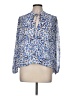 Veronica M. 100% Polyester Blue Long Sleeve Blouse Size M - photo 1