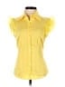 Bebe Yellow Short Sleeve Blouse Size XS - photo 1