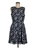 Maison Jules 100% Polyester Paisley Blue Casual Dress Size 8 - photo 1