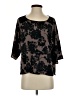 Paper Crown 100% Polyester Black 3/4 Sleeve Blouse Size XS - photo 1