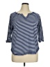 Cathy Daniels Stripes Blue 3/4 Sleeve T-Shirt Size XL - photo 1