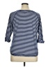 Cathy Daniels Stripes Blue 3/4 Sleeve T-Shirt Size XL - photo 2