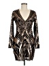Express 100% Polyester Graphic Black Cocktail Dress Size M - photo 1