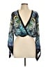 Bebe Teal 3/4 Sleeve Blouse Size L - photo 1
