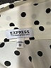 Express 100% Polyester Polka Dots Ivory Long Sleeve Blouse Size XS - photo 7