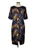 St. John Print Blue Casual Dress Size 12 - photo 2