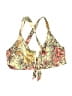 Sunsets Print Yellow Swimsuit Top Size Lg - Lg (36D) - photo 1