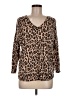 Joie Animal Print Brown Pullover Sweater Size M - photo 1