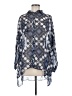 Sans Souci 100% Polyester Blue 3/4 Sleeve Blouse Size M - photo 1