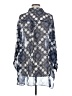 Sans Souci 100% Polyester Blue 3/4 Sleeve Blouse Size M - photo 2