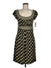 AB Studio 100% Polyester Print Green Casual Dress Size M - photo 1