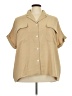 Cato 100% Polyester Tan Short Sleeve Blouse Size 26 - 28 - photo 1