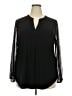 Kasper Black Long Sleeve Blouse Size 2X - photo 1