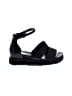 Eileen Fisher 100% Leather Solid Black Sandals Size 7 1/2 - photo 1