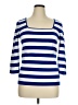 Venini Blue 3/4 Sleeve Top Size XL - photo 2